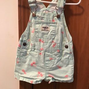 OshKosh B’Gosh bibs mint/pink size 12 month